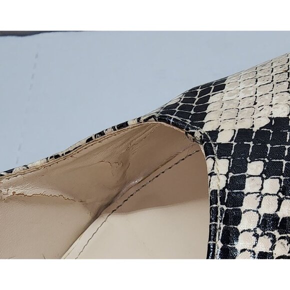 Marc Fisher Gilla 2 Snakeskin Pointed Toe Block Heel Ankle Strap Pumps Size 10M - Picture 14 of 16